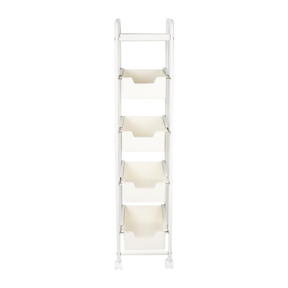 ชั้นลิ้นชัก 4 ชั้น STACKO PISO 24x36.5x105 ซม. สีขาว