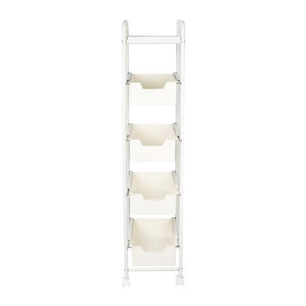 ชั้นลิ้นชัก 4 ชั้น STACKO PISO 24x36.5x105 ซม. สีขาว_2