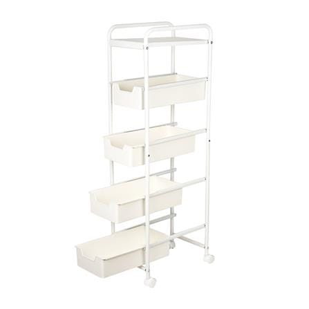 ชั้นลิ้นชัก 4 ชั้น STACKO PISO 24x36.5x105 ซม. สีขาว_3