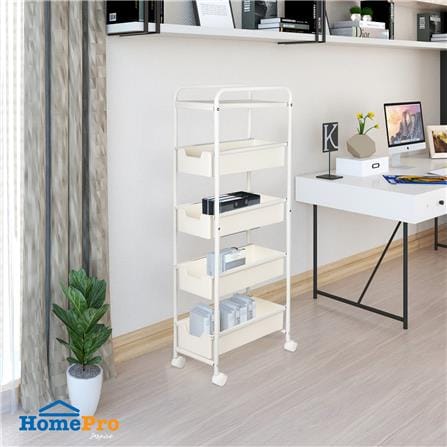 ชั้นลิ้นชัก 4 ชั้น STACKO PISO 24x36.5x105 ซม. สีขาว_6