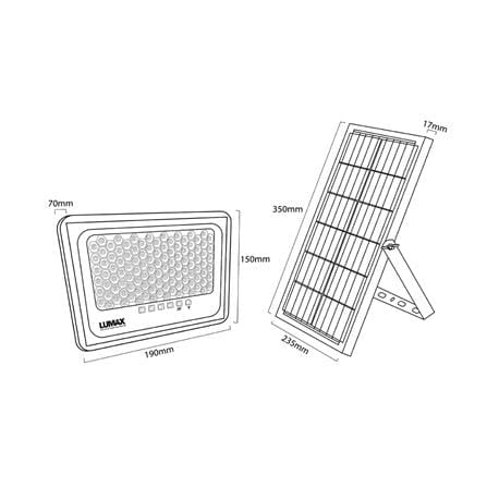 ไฟสปอตไลท์ SOLAR LUMAX 58-L0013 60 วัตต์ DAYLIGHT สีดำ_7