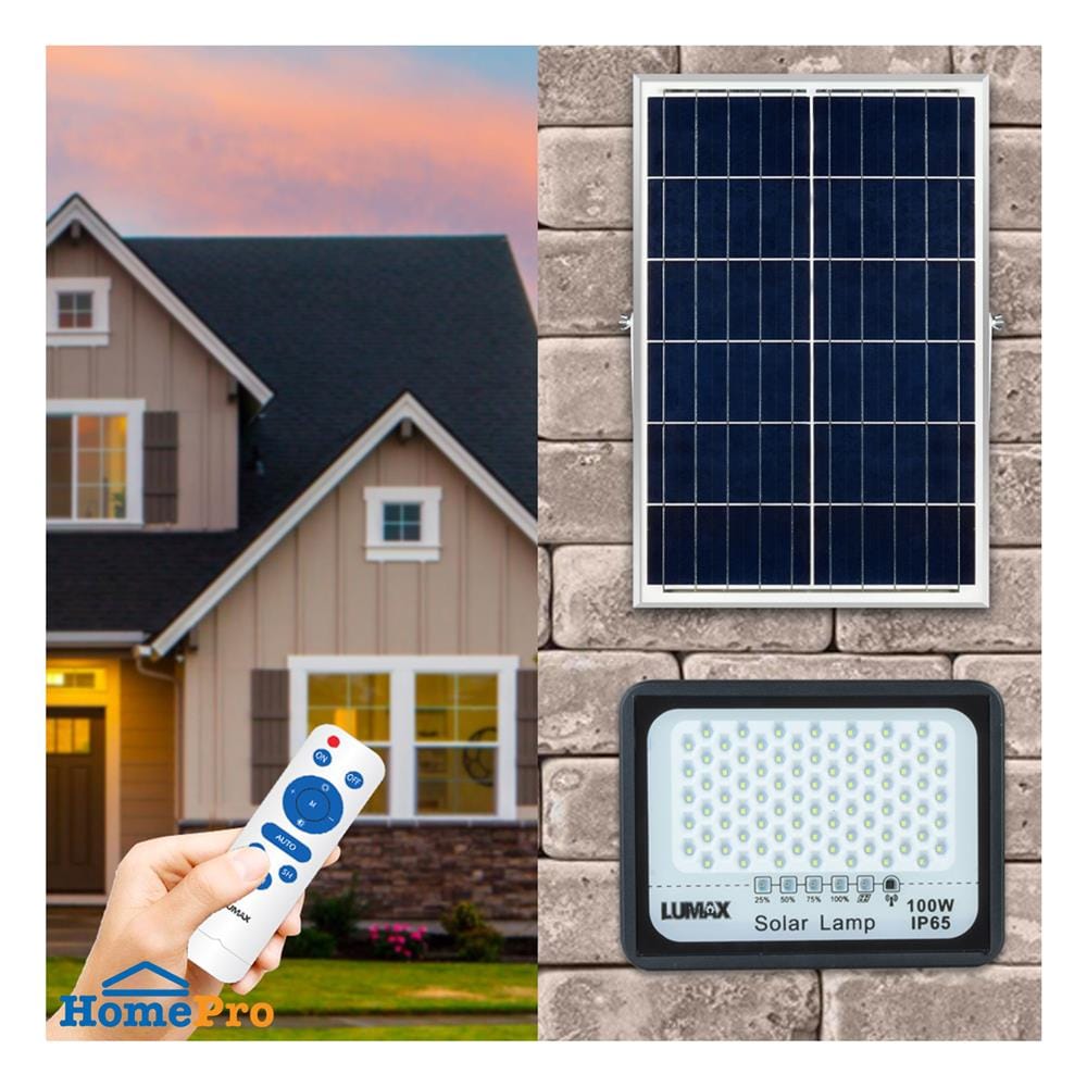 ไฟสปอตไลท์ SOLAR LUMAX 58-L0014 100 วัตต์ DAYLIGHT สีดำ
