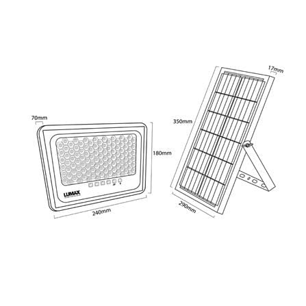 ไฟสปอตไลท์ SOLAR LUMAX 58-L0014 100 วัตต์ DAYLIGHT สีดำ_7