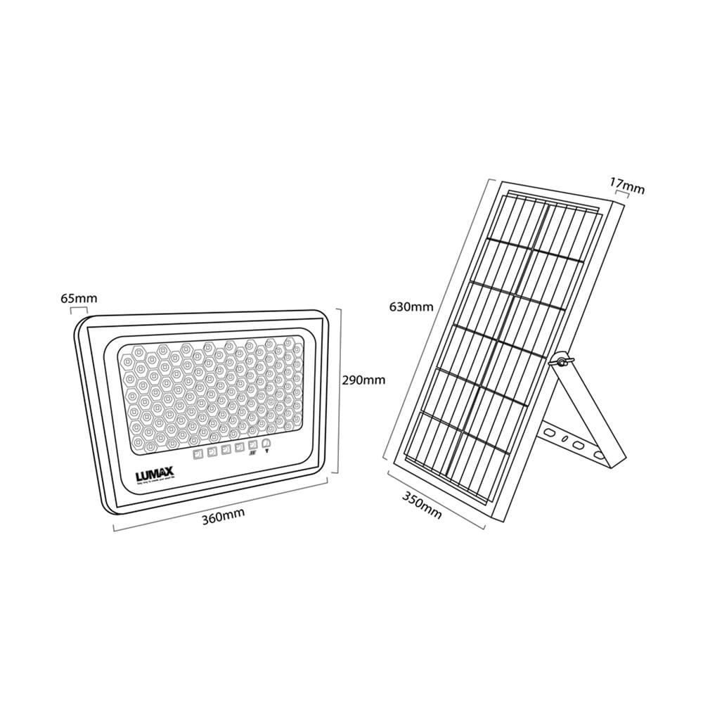ไฟสปอตไลท์ SOLAR LUMAX 58-L0017 400 วัตต์ DAYLIGHT  สีดำ