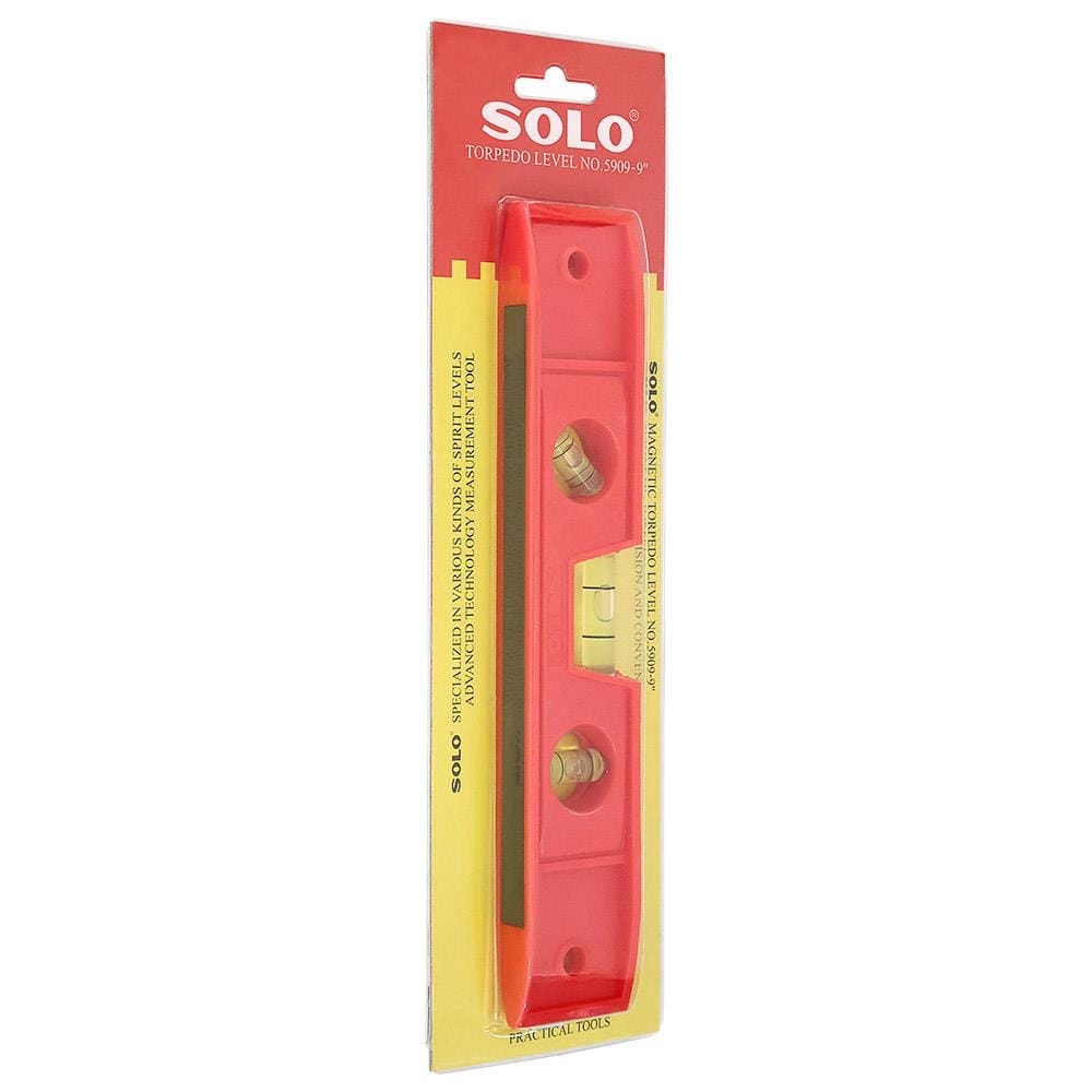 ระดับน้ำแม่เหล็ก SOLO 5909-9 9 นิ้ว สีแดง