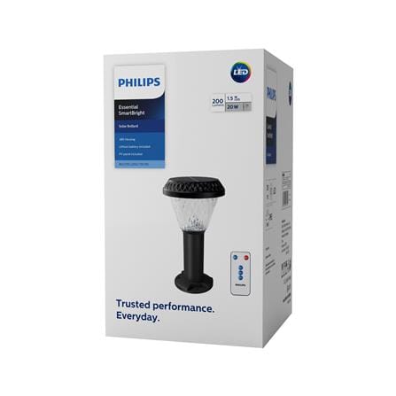 ไฟทางเดิน SOLAR PHILIPS BGC010 LED2/730 RS 1.5 วัตต์ WARM WHITE สีดำ_2