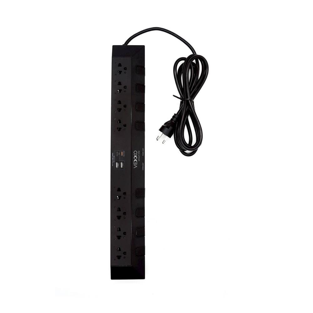 รางปลั๊กไฟ 8 ช่อง 8 สวิตซ์ 2 USB 2 TYPE-C VEXXO STUDIO POWERSTRIP 3 ม. สีดำ_1