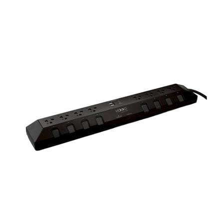รางปลั๊กไฟ 8 ช่อง 8 สวิตซ์ 2 USB 2 TYPE-C VEXXO STUDIO POWERSTRIP 3 ม. สีดำ_2