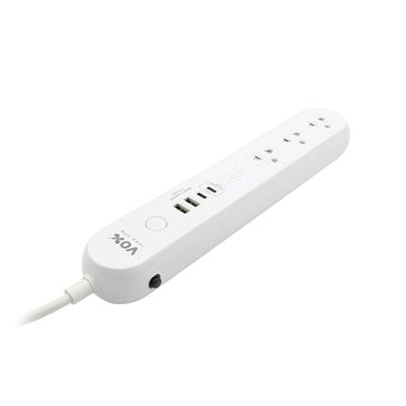 รางปลั๊กไฟ IOT 1 สวิตซ์ 3 ช่อง 2 USB 2 TYPE-C 20 วัตต์ VOX F5ST3-NON1-3141 ความยาว 3 เมตร สีขาว_2