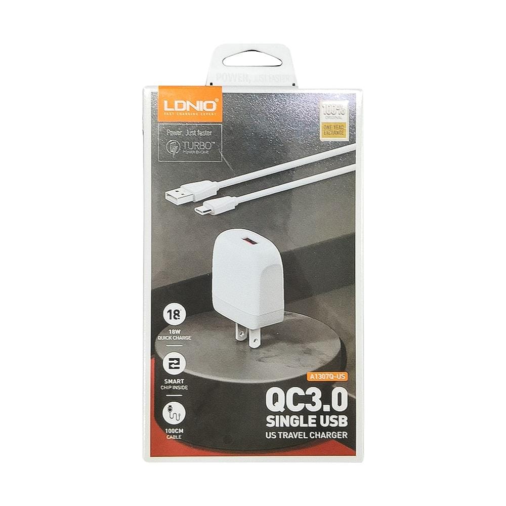 อะแดปเตอร์ 1 พอร์ตยูเอสบี LDNIO A1307Q 18 วัตต์