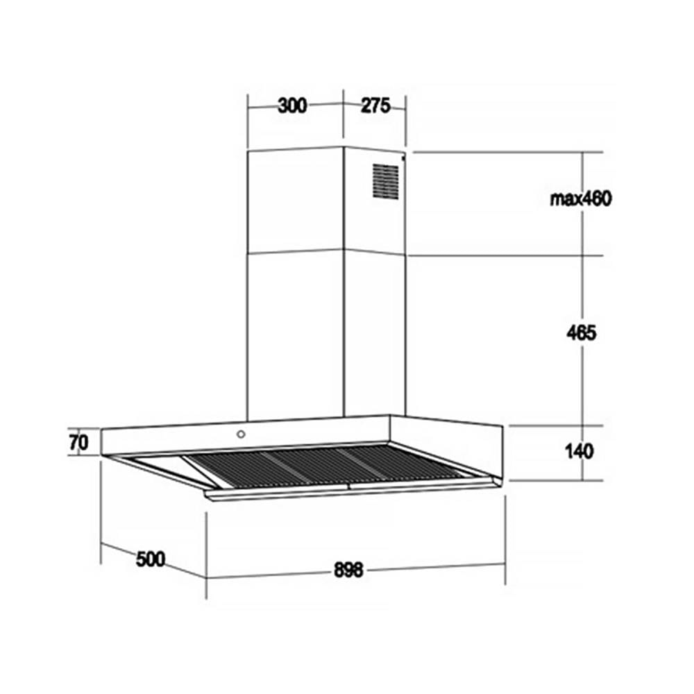 เครื่องดูดควันกระโจม MEX K638BFB90 90 ซม.