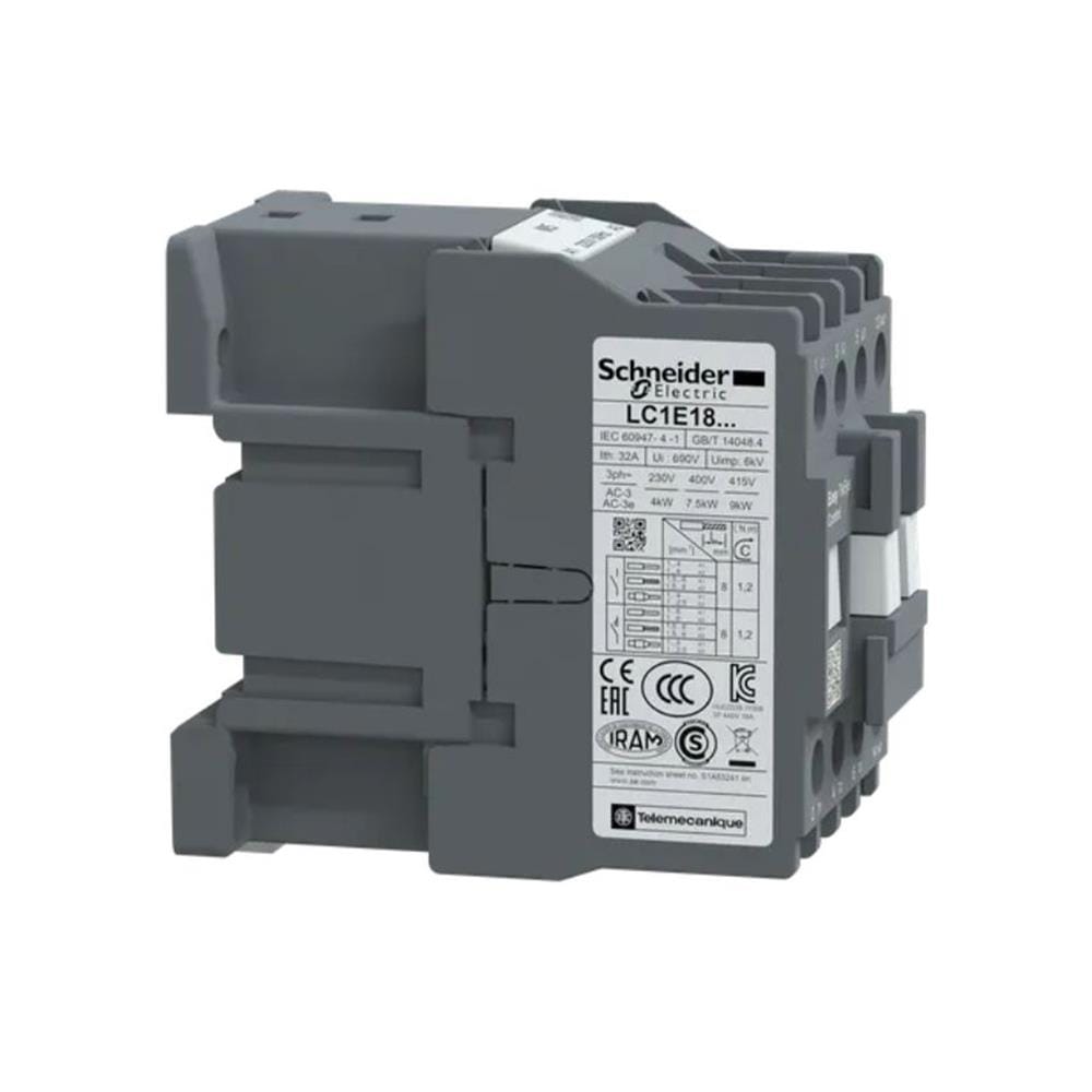 แมกเนติก คอนแทกเตอร์ SCHNEIDER LC1E1810M5 18A 7.5kW 1NO