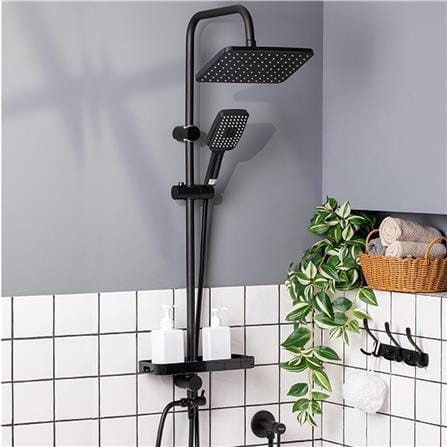 ฝักบัว RAIN SHOWER น้ำอุ่น RASLAND ALL-BLACK สีดำ_2