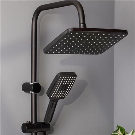 ฝักบัว RAIN SHOWER น้ำอุ่น RASLAND ALL-BLACK สีดำ_4