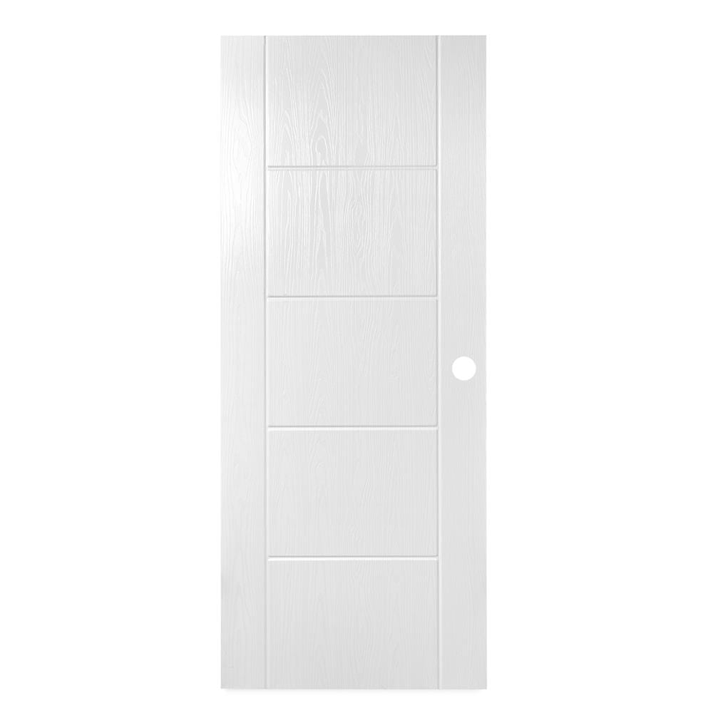 ประตูภายนอก UPVC AZLE AZ-A915 80X200 ซม. สีขาว เจาะลูกบิด