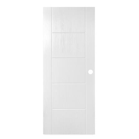 ประตูภายนอก UPVC AZLE AZ-A915 80X200 ซม. สีขาว เจาะลูกบิด_0