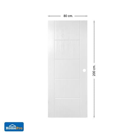 ประตูภายนอก UPVC AZLE AZ-A915 80X200 ซม. สีขาว เจาะลูกบิด_4