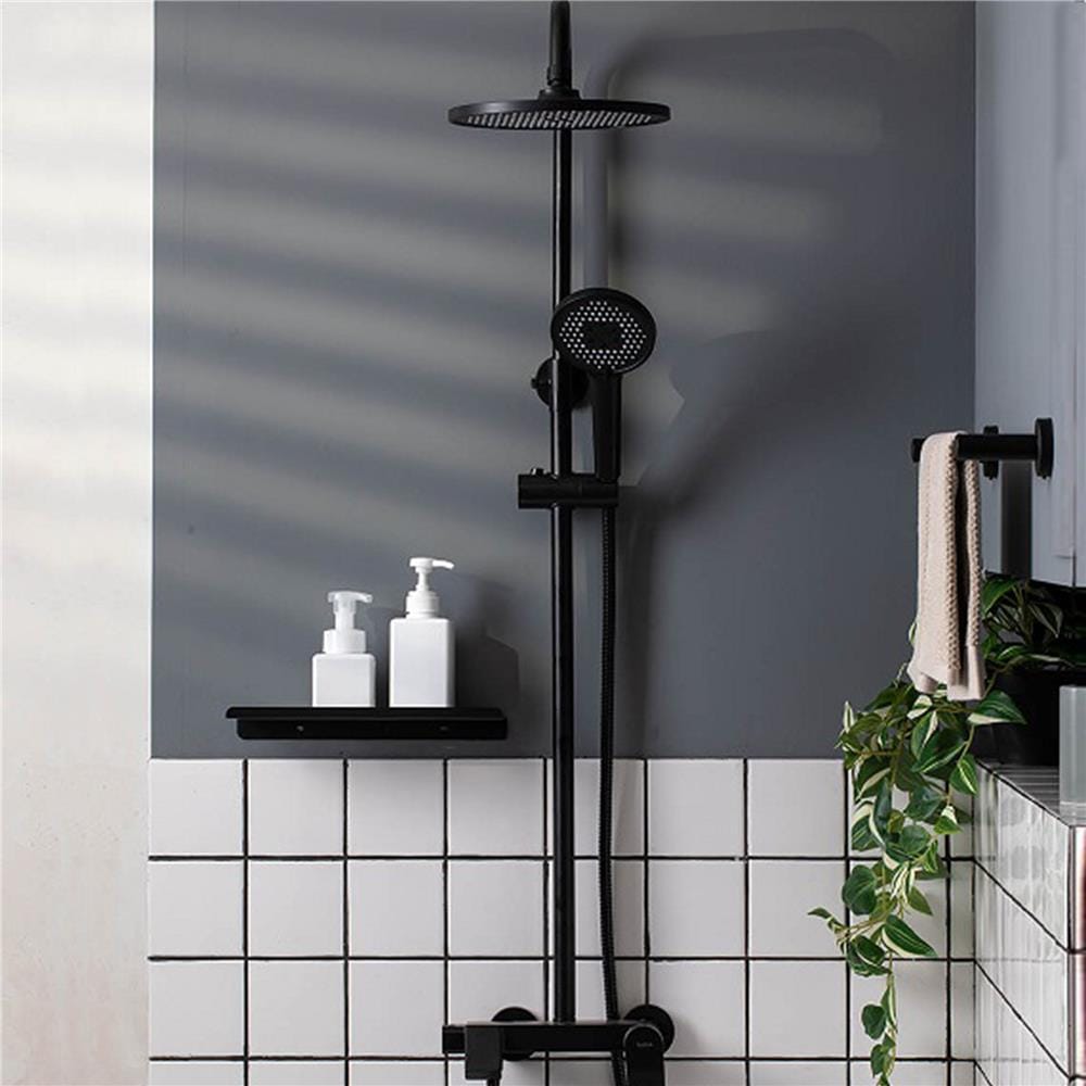ฝักบัว RAIN SHOWER ผสม RASLAND SUPER-COOL-BK สีดำ