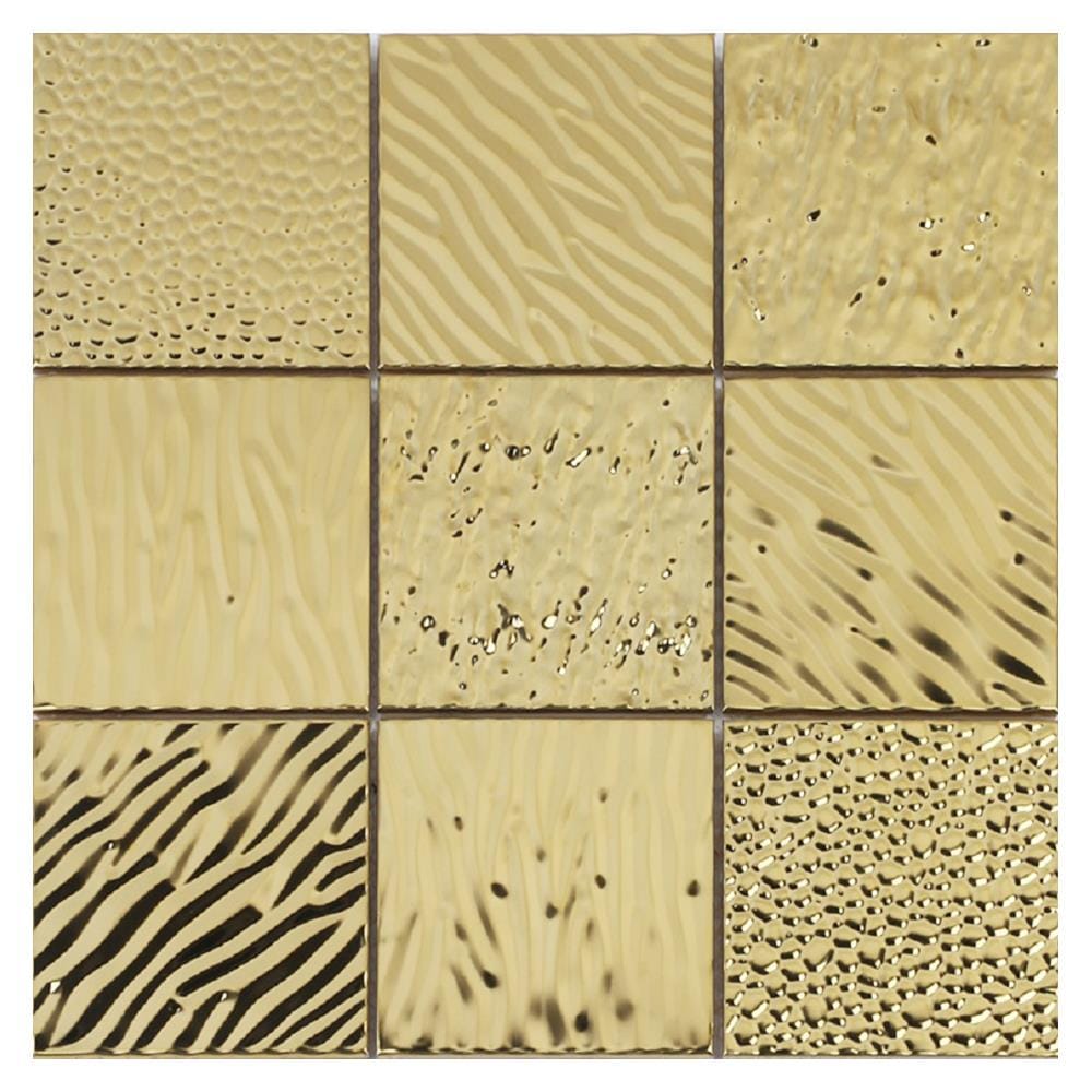 โมเสคแก้ว 30x30 ซม. TARA HPR-212 GOLD สีทอง