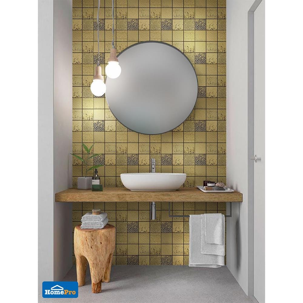 โมเสคแก้ว 30x30 ซม. TARA HPR-212 GOLD สีทอง