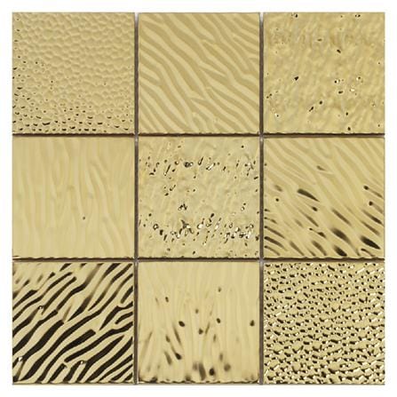 โมเสคแก้ว 30x30 ซม. TARA HPR-212 GOLD สีทอง