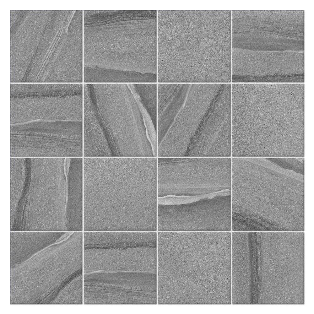 กระเบื้องพื้นพอร์ซเลน  16x16 นิ้ว COTTO ลากูนกริด กริจิโอ เทา PM 0.96 ตร.ม.