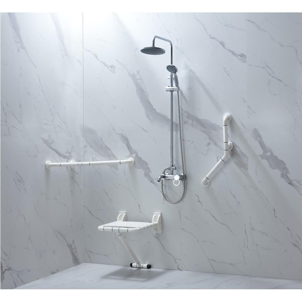 เก้าอี้อาบน้ำติดผนัง KARAT FAUCET KB-02-850-AB สีขาว