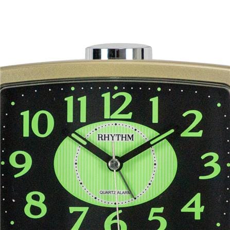 นาฬิกาตั้งโต๊ะพลาสติก RHYTHM CRA630NR18 3.5X4.5 นิ้ว สีทอง_1