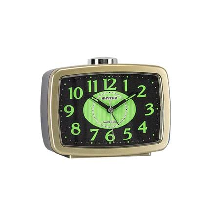 นาฬิกาตั้งโต๊ะพลาสติก RHYTHM CRA630NR18 3.5X4.5 นิ้ว สีทอง_2