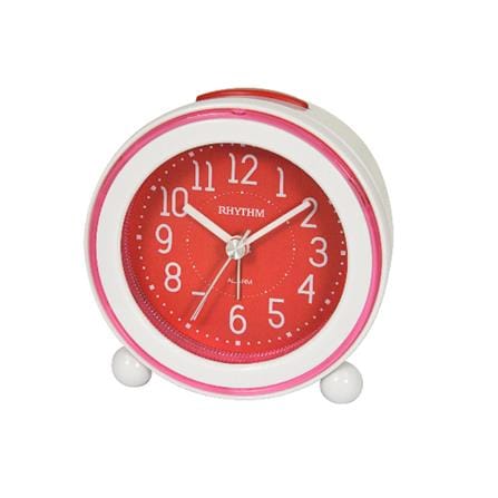 นาฬิกาตั้งโต๊ะพลาสติก RHYTHM CRE308NR01 3 นิ้ว สีแดง_0
