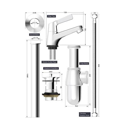 ชุดก๊อกอ่างล้างหน้า AMERICAN STANDARD FFAST601-1T1509BT0_1