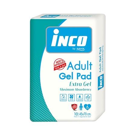 แผ่นรองซับ INCO EXTRA GEL 45X70 ซม. 10 แผ่น_0