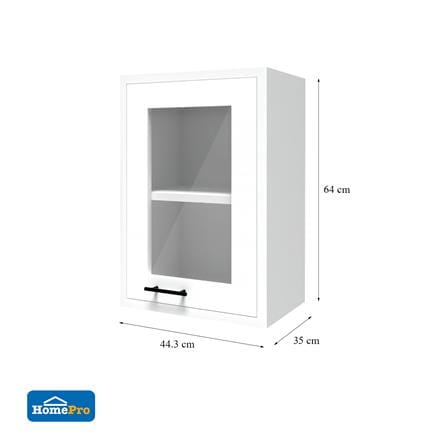 ตู้เดี่ยว CABIN ELMO GLASS 44.3x64 ซม. สีขาว_5