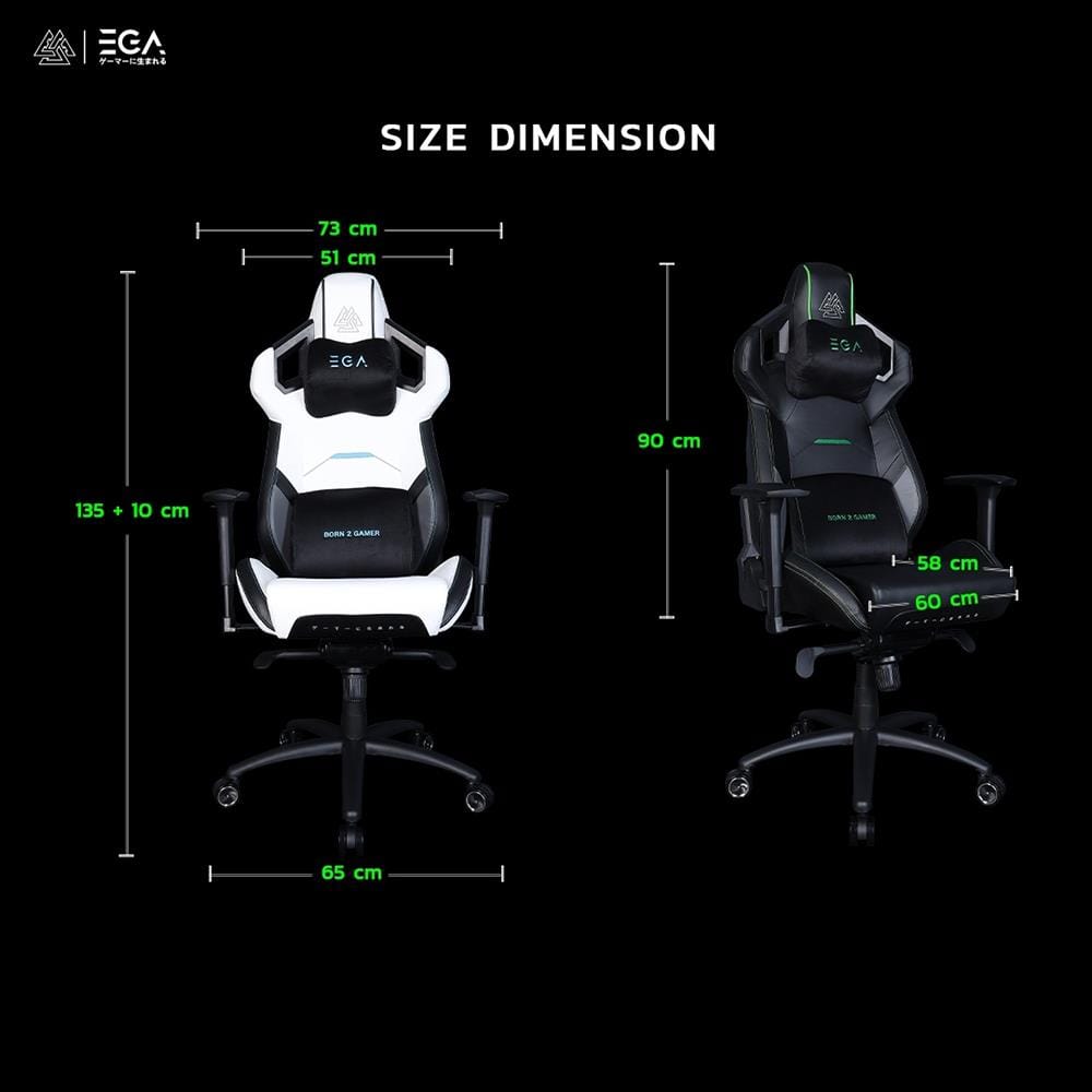 เก้าอี้เกมมิ่ง EGA TYPE-G7 สีดำ