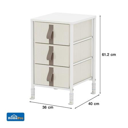 ชั้นลิ้นชักผ้า 3 ชั้น STACKO TELA 36x40x61.2 ซม. สีครีม_4