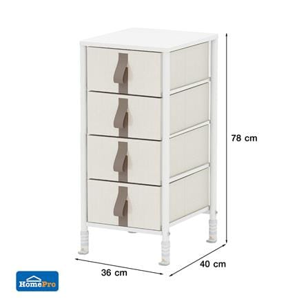 ชั้นลิ้นชักผ้า 4 ชั้น STACKO TELA 36x40x78 ซม. สีครีม_5