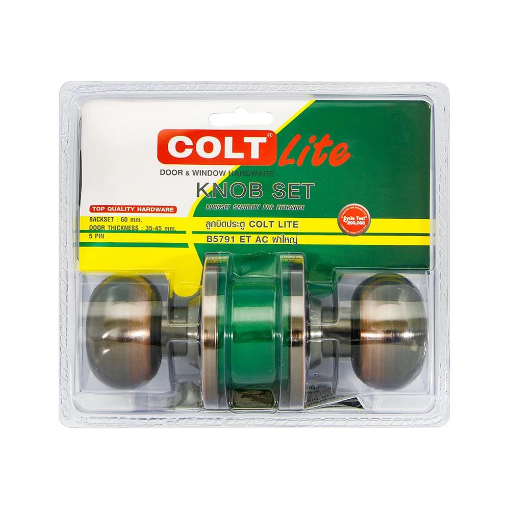 ลูกบิดประตู หัวจัน COLT LITE B5791 สีทองแดงรมดำ