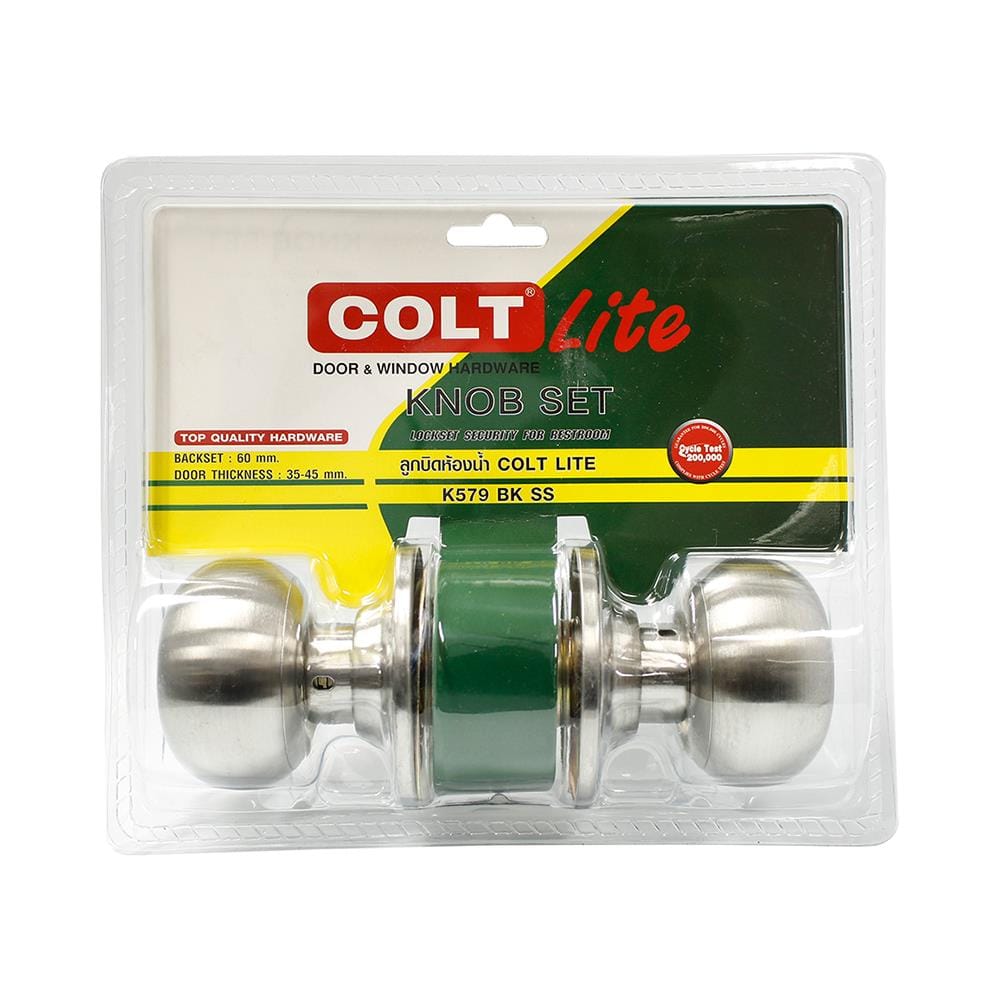 ลูกบิดประตูห้องน้ำ หัวจัน COLT LITE K579  สีสเตนเลส
