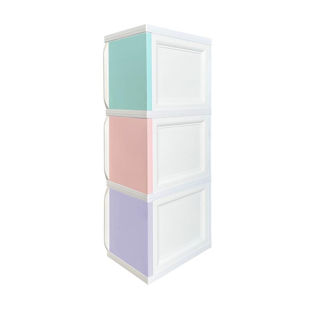 ตู้บานเปิด 3 ชั้น STACKO TOWERBOX VID 34X50X121 ซม. PASTEL
