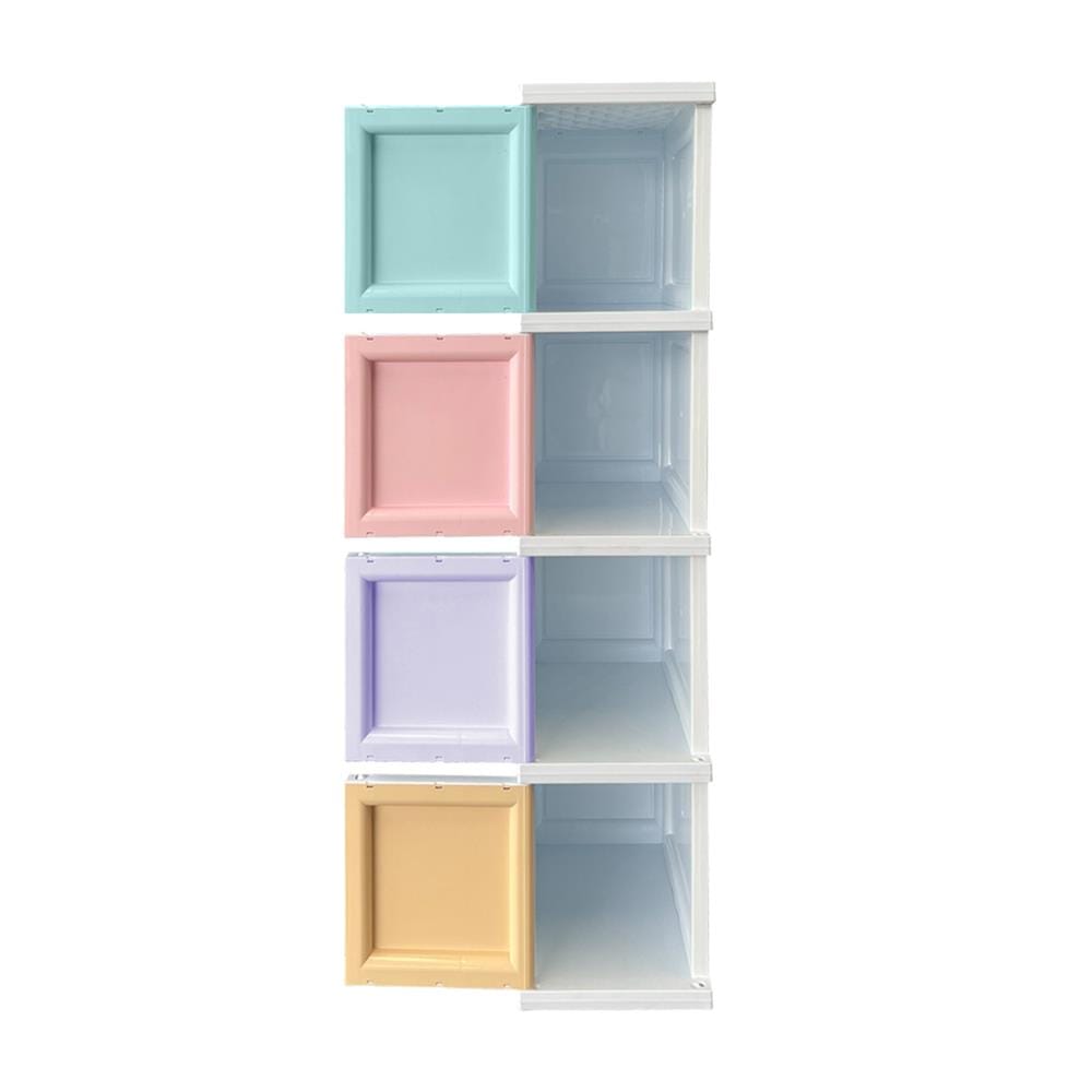 ตู้บานเปิด 4 ชั้น STACKO TOWERBOX VID 34X50X160 ซม. PASTEL