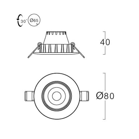 ดาวน์ไลท์ LED LUMAX 19-A6586 3.1 นิ้ว 7 วัตต์ DAYLIGHT สีขาว_7