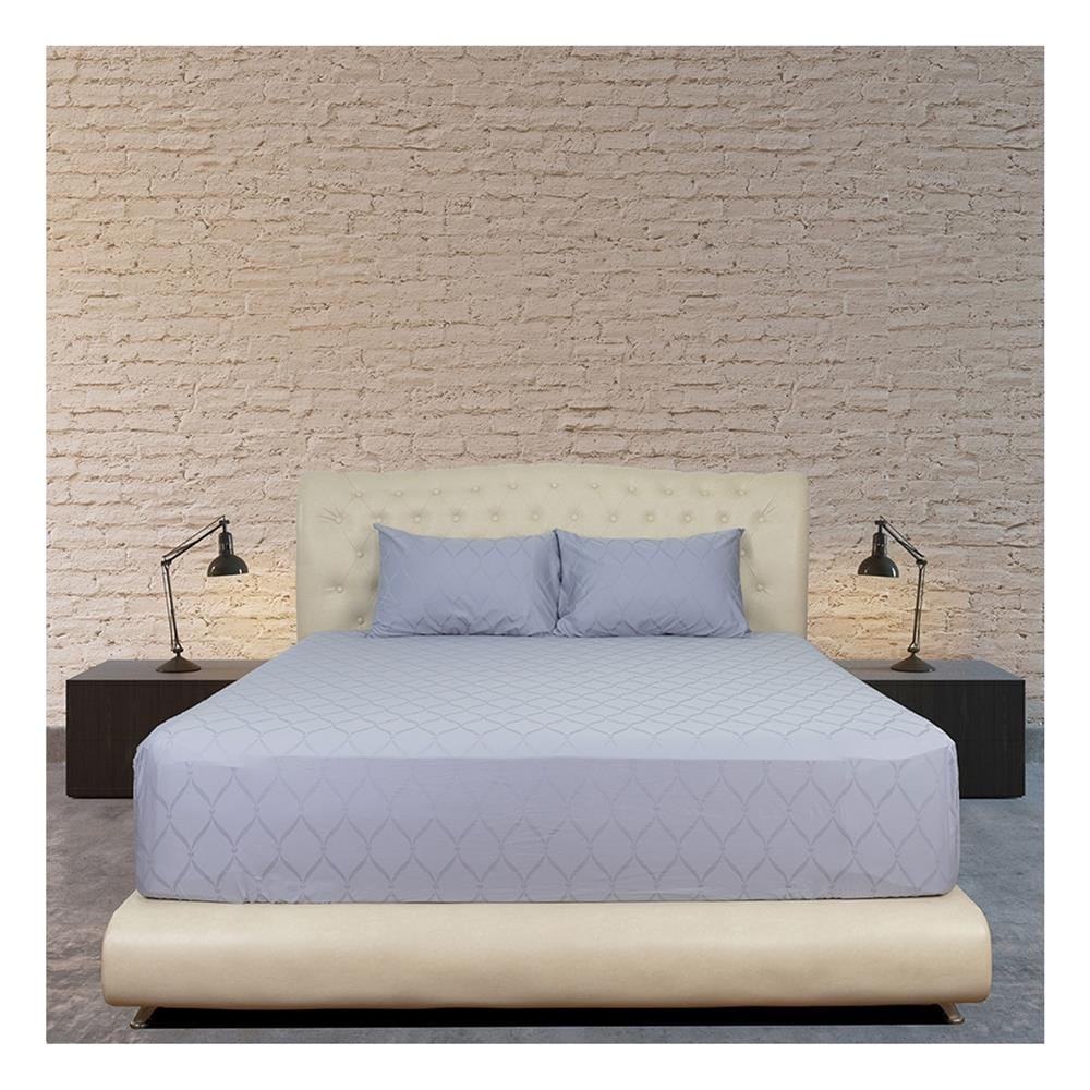 ชุดผ้าปูที่นอน 6 ฟุต 3 ชิ้น SYNDA VASTNESSA สี LIGHT GREY