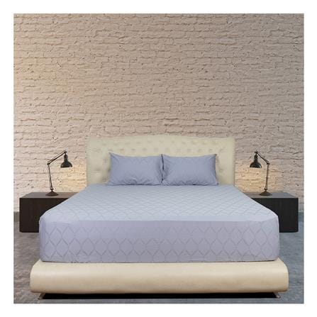 ชุดผ้าปูที่นอน 6 ฟุต 3 ชิ้น SYNDA VASTNESSA สี LIGHT GREY