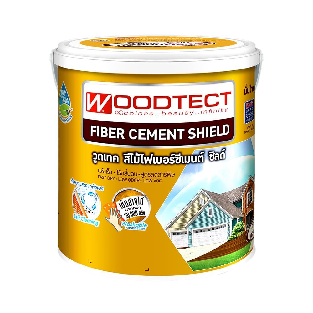 สีทาไม้ฝาไฟเบอร์ซีเมนต์ WOODTECT 6205 สีไม้แดง 1 แกลลอน