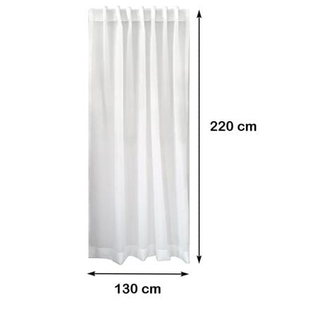 ผ้าม่านโปร่งซ่อนหู HOME LIVING STYLE BASIE 130X220 ซม. สีขาว_5