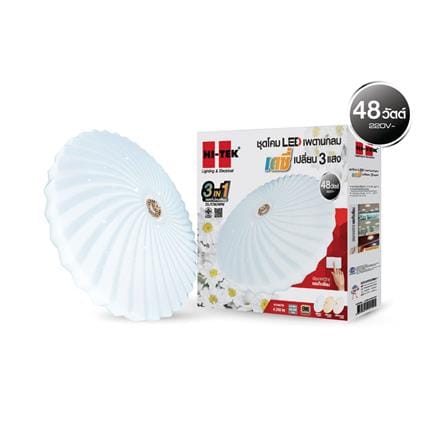 ไฟเพดาน LED HI-TEK HFIL248DCW 15 นิ้ว 48 วัตต์ DAYLIGHT/COOL WHITE/WARM WHITE สีขาว_2