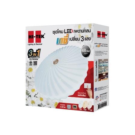 ไฟเพดาน LED HI-TEK HFIL248DCW 15 นิ้ว 48 วัตต์ DAYLIGHT/COOL WHITE/WARM WHITE สีขาว_3