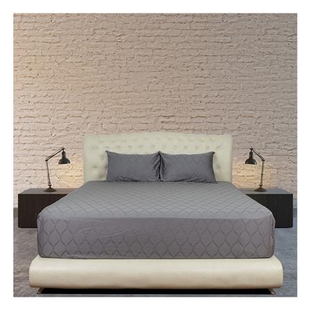 ชุดผ้าปูที่นอน 5 ฟุต 3 ชิ้น SYNDA VASTNESSA สี GREY