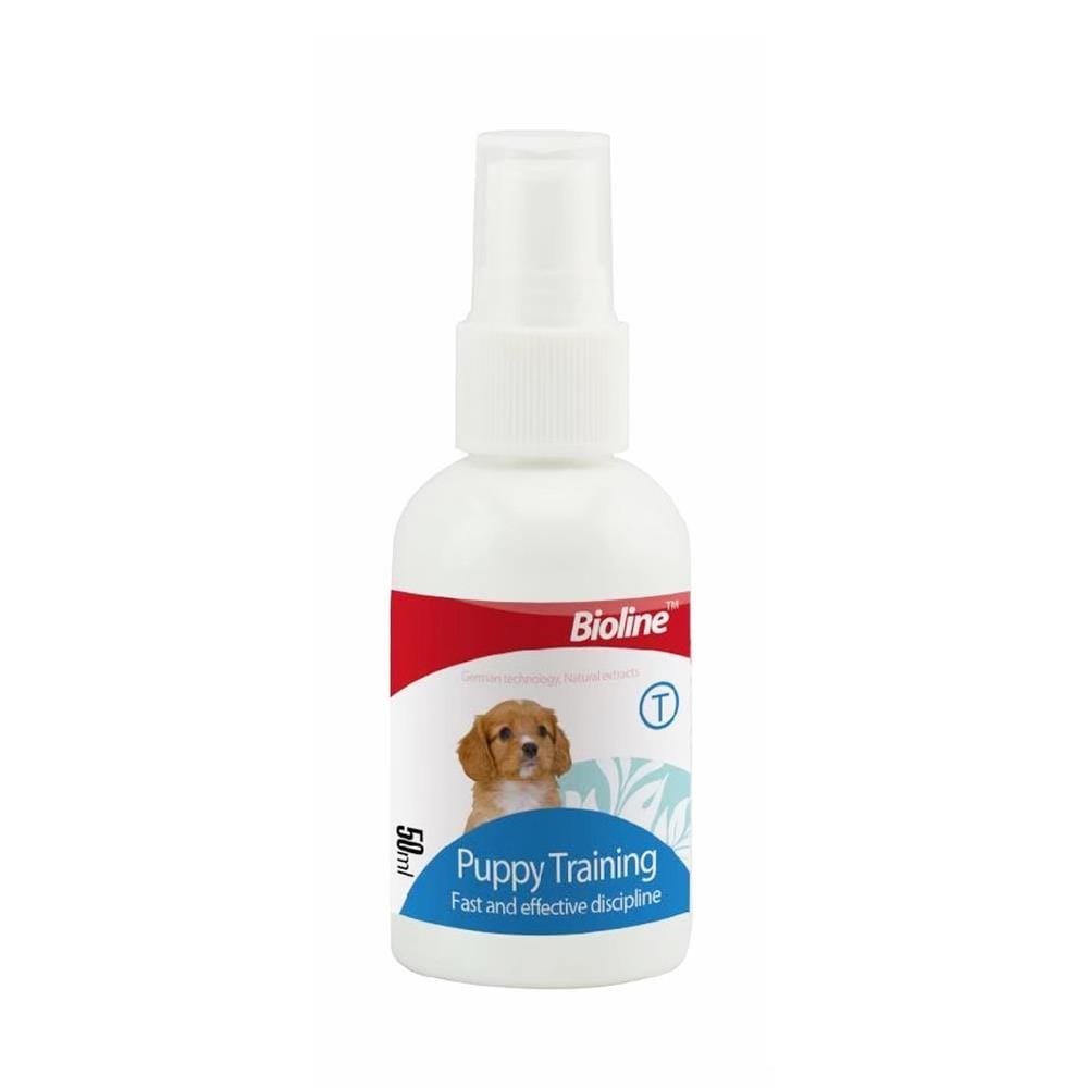 สเปรย์ฝึกขับถ่ายลูกสุนัข BIOLINE PUPPY TRAINING 50 มล.