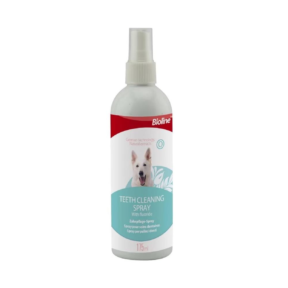 สเปรย์ทำความสะอาดฟันสุนัข BIOLINE TEETH SPRAY WITH FLUORIDE 175 ก.